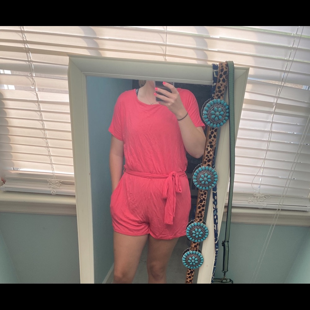Hot pink romper